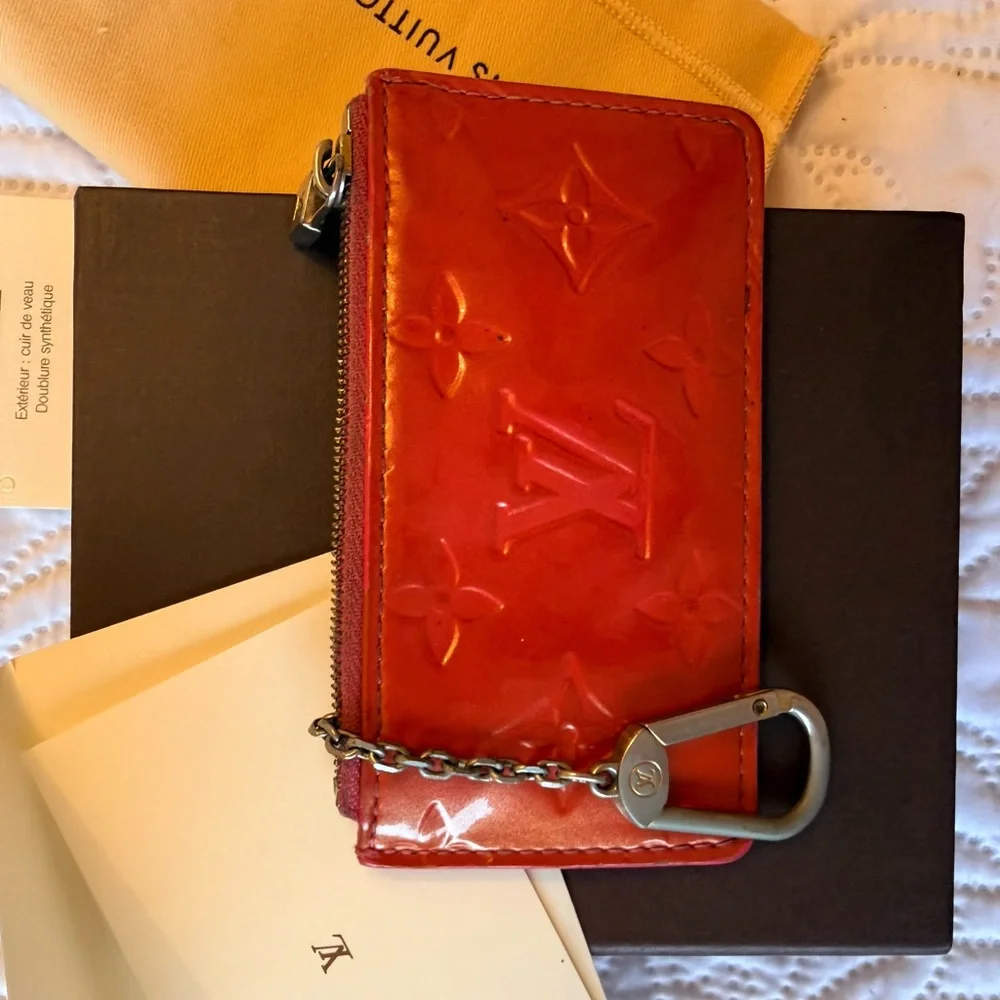 Louis Vuitton Vernis Cles Wallet - Pink 3 with gift box, Dusty, gift card - Picture 2 of 5